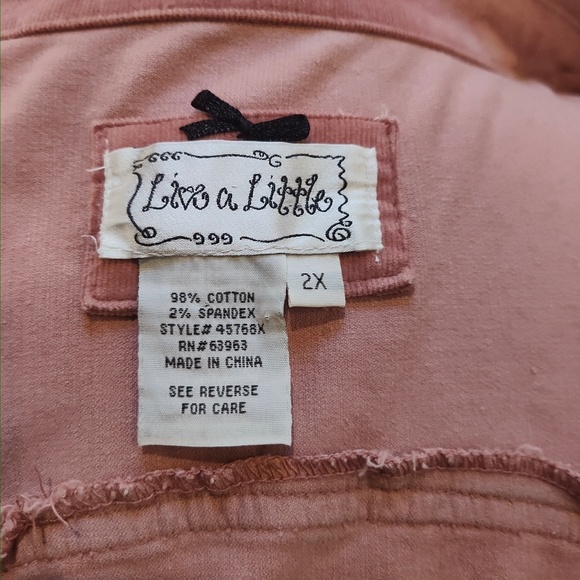 2x or 1x Pink Corduroy Jacket - Picture 5 of 8